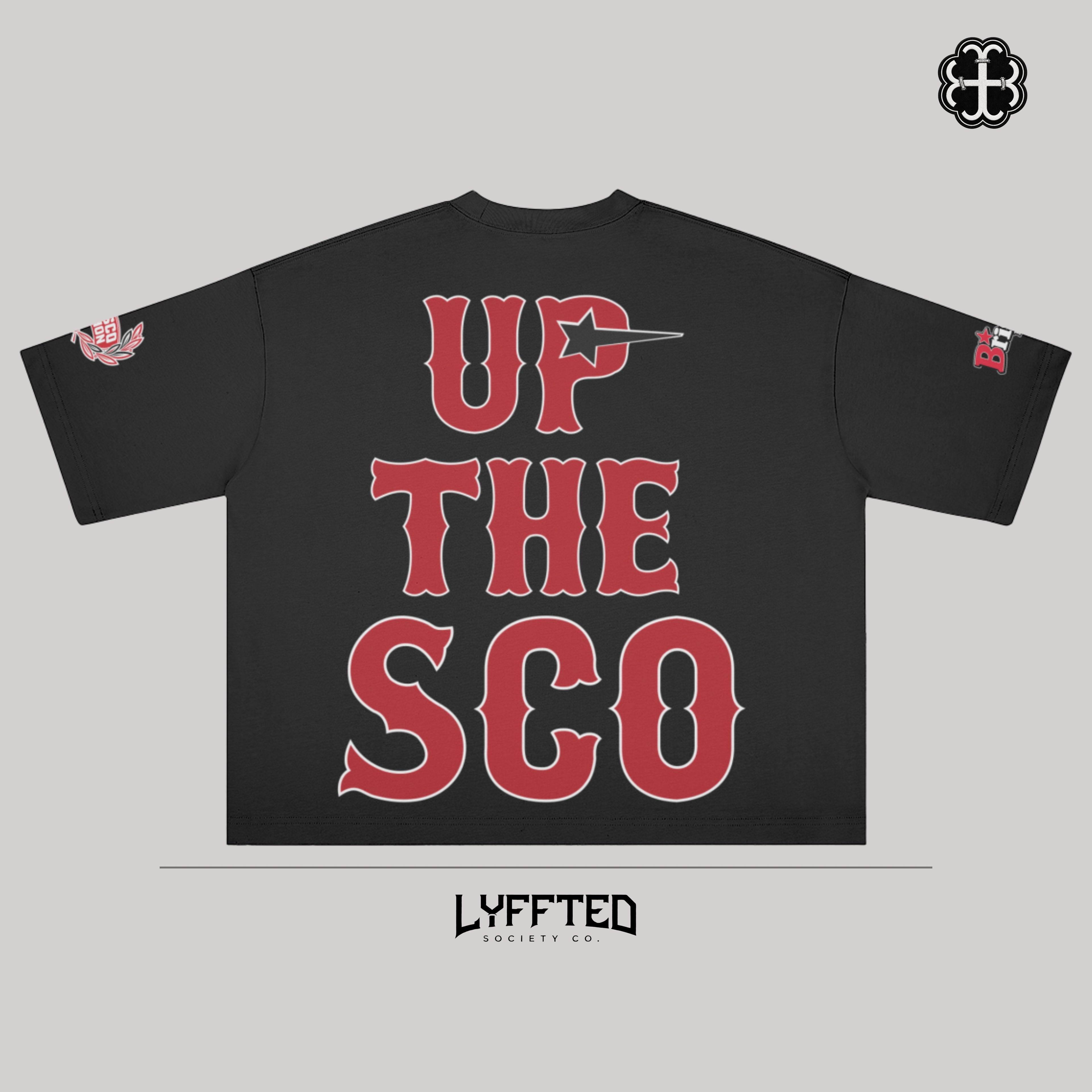 Up The Sco - BULLS (Black)  Boxy Tee