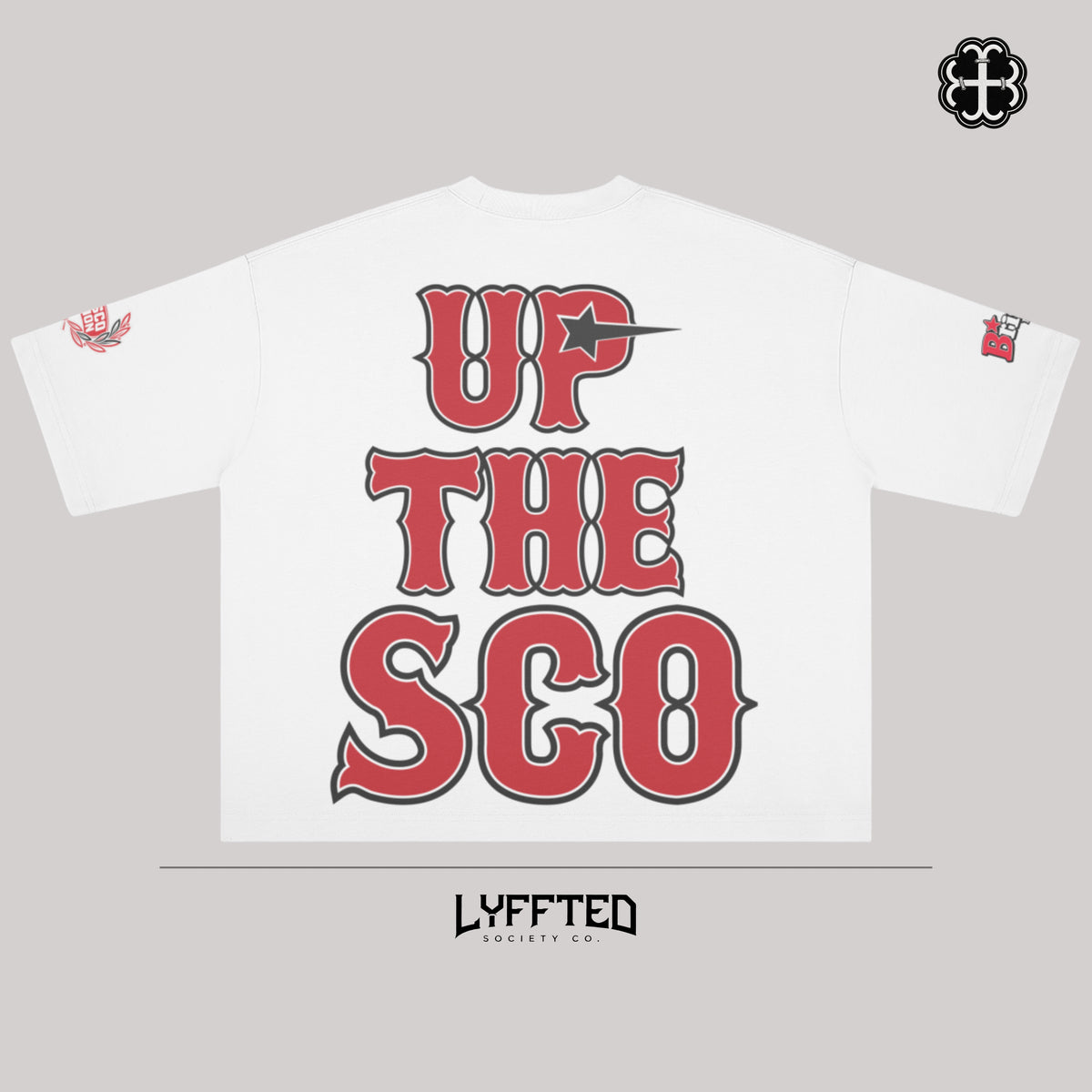 Up The Sco -BULLS  (White) Boxy Tee