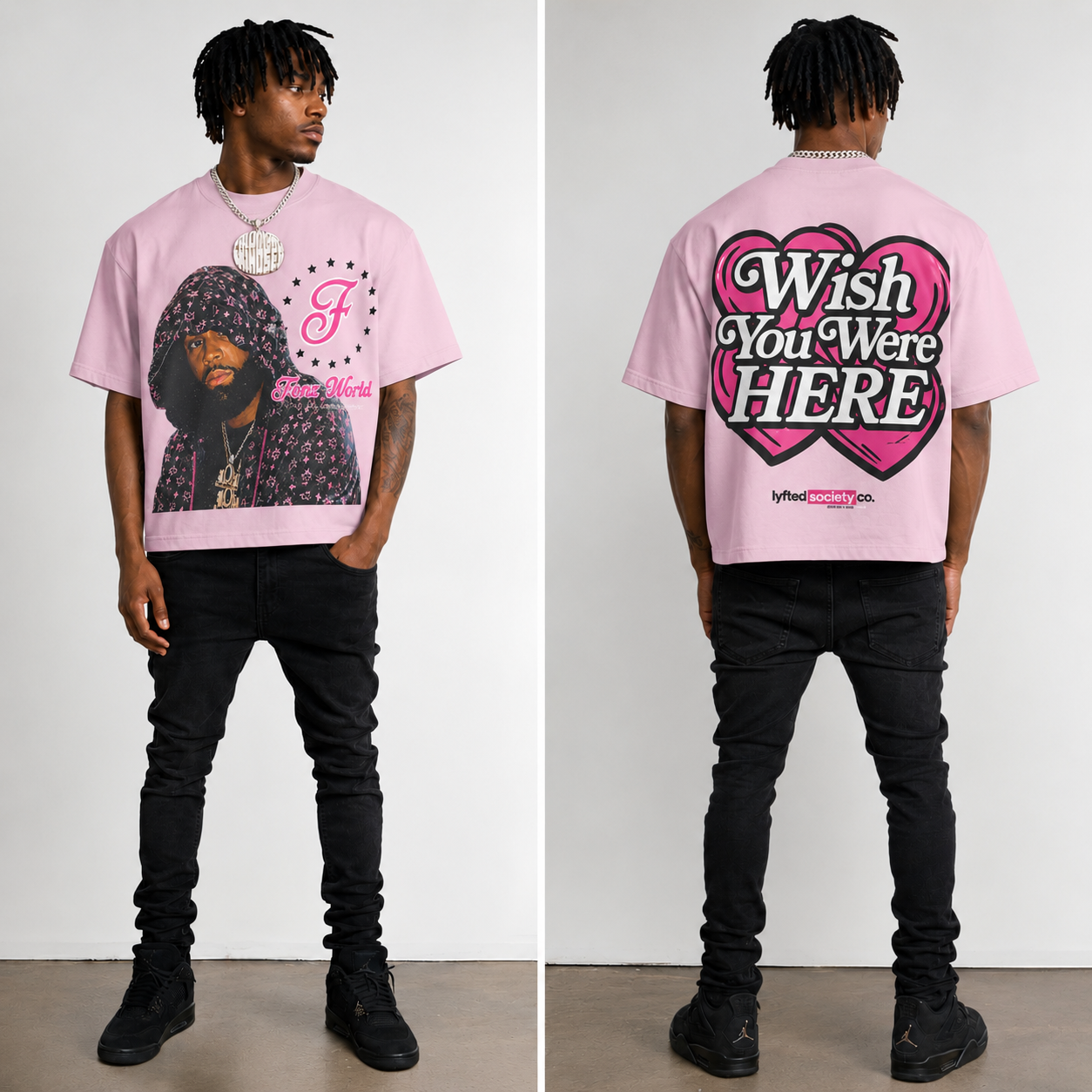 Fonz - W.Y.W.H (Wish You Were Here)  Boxy Tee